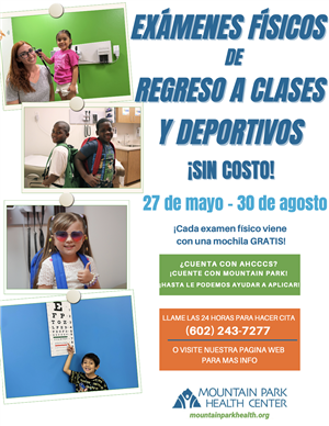 Sports Physicals-Mountain Park Health Center - Spanish